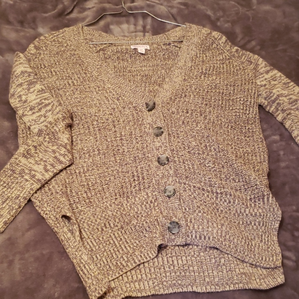 Knit button sweater